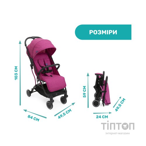 Коляска Chicco Trolley Me Бузкова (79865.62)
