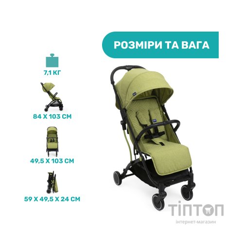 Коляска Chicco Trolley Me Салатова (79865.55)