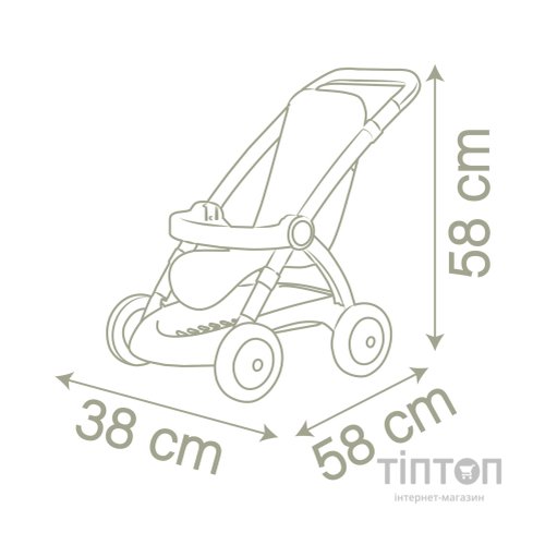 Коляска для ляльок Smoby Baby Nurse Прогулянка з кошиком Рожева пудра (254018)