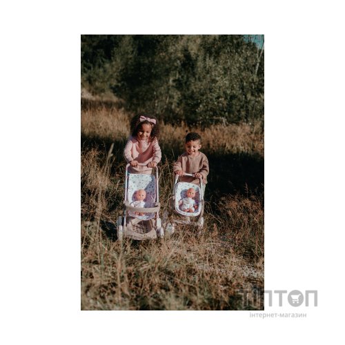 Коляска для ляльок Smoby Baby Nurse Прогулянка з кошиком Рожева пудра (254018)