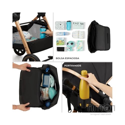 Коляска Kinderkraft 2 в 1 Esme Black (KSESME00BLK2000) (5902533929665)