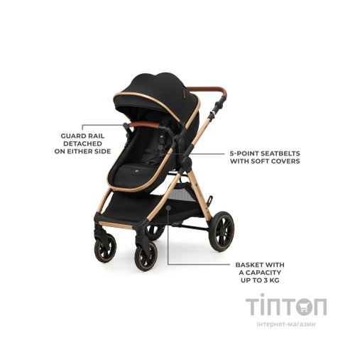 Коляска Kinderkraft 3 в 1 Esme Pro Pure Black (KSESME00BLK300N) (5902533929351)