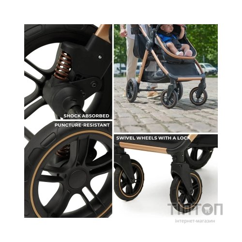 Коляска Kinderkraft 3 в 1 Esme Pro Pure Black (KSESME00BLK300N) (5902533929351)