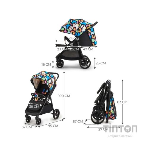 Коляска Kinderkraft Grande Plus Happy Shapes (KSGRAN00HAP0000) (5902533925568)