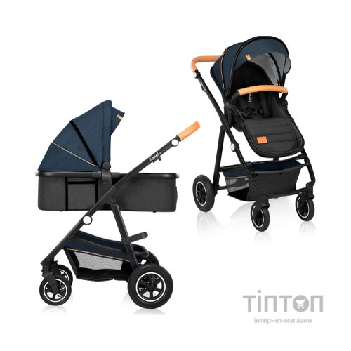 Коляска Lionelo 2 в 1 Amber Blue Navy (LO-AMBER BLUE NAVY (2in1))