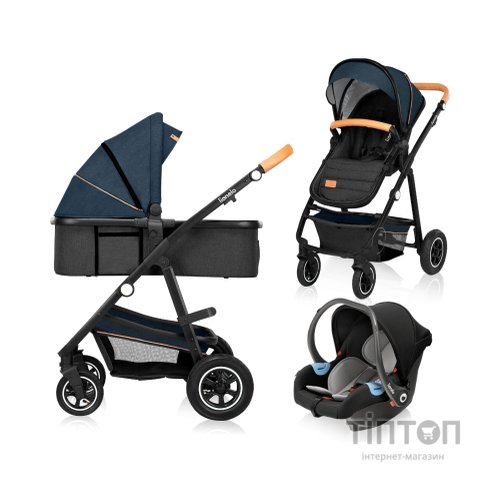 Коляска Lionelo 3 в 1 Amber Blue Navy (LO-AMBER BLUE NAVY (3in1))