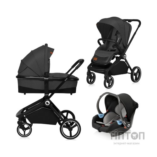 Коляска Lionelo 3 в 1 Mika Grey Graphite (LO-MIKA 3IN1 GREY GRAPHITE)