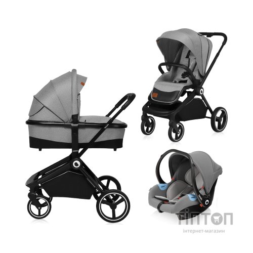 Коляска Lionelo 3 в 1 Mika Grey Stone (LO-MIKA 3IN1 GREY STONE)