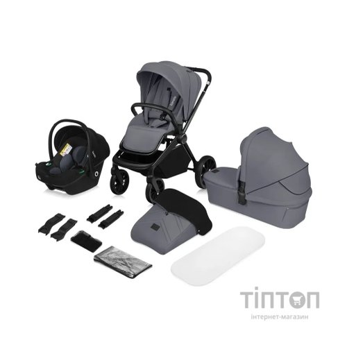 Коляска Lionelo Mika plus 3 in 1 grey stone (LO-MIKA PLUS 3IN1 GREY STONE)