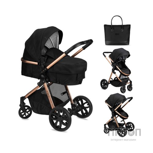Коляска MoMi 2 в 1 Limuru Black (WOSP00029)