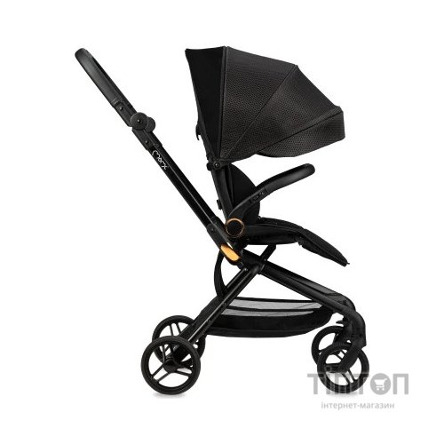 Коляска MoMi Adelle, чорна з червоним (WOSP00035)