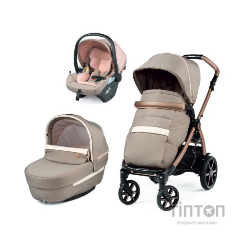 Коляска Peg-Perego 3в1 Book Mon Amour Lounge, рожеве золото (PACK-BOOK31LG00011)