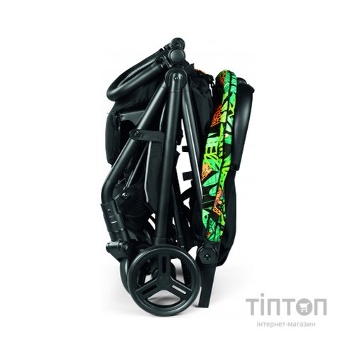 Коляска Peg-Perego Selfie Jaguars чорна з тропічним малюнком (IP22000000JL24RO01)