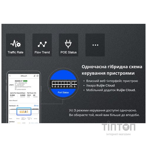 Комутатор мережевий Ruijie Networks RG-ES209GC-P