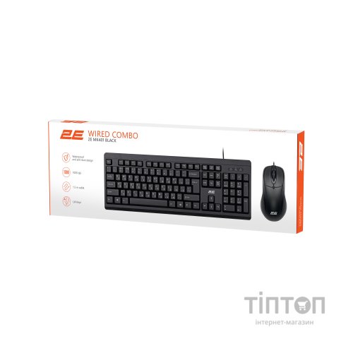 Комплект 2E MK401 USB UA Black (2E-MK401UB_UA)