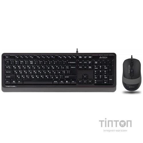 Комплект A4-Tech F1010, USB, чорно-сірий (F1010 (Grey))