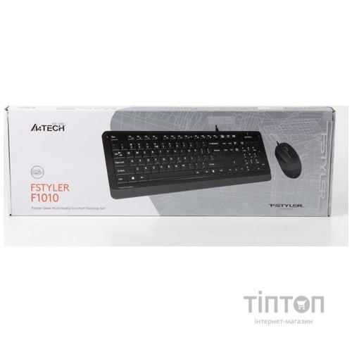 Комплект A4-Tech F1010, USB, чорно-сірий (F1010 (Grey))