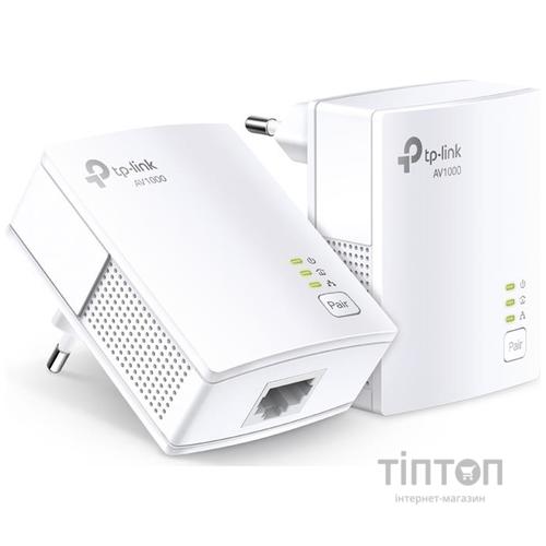Комплект адаптеров Powerline TP-Link TL-PA7017 KIT (AV2 1000, 1xGE, розетка, 2 pack)