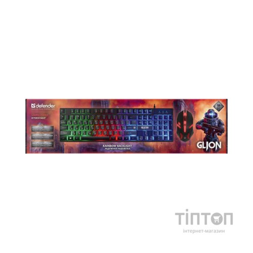 Комплект Defender Glion C-123 USB UA Black (45122)