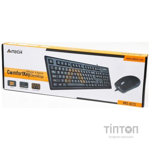 Комплект (клавіатура, миша) A4Tech KRS-8372 Black USB