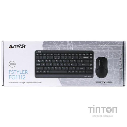 Комплект клавіатура+миша A4tech FG1112 Wireless Black (FG1112 (Black))