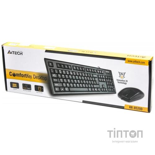 Комплект клавіатура+миша A4tech KR-8520D Black