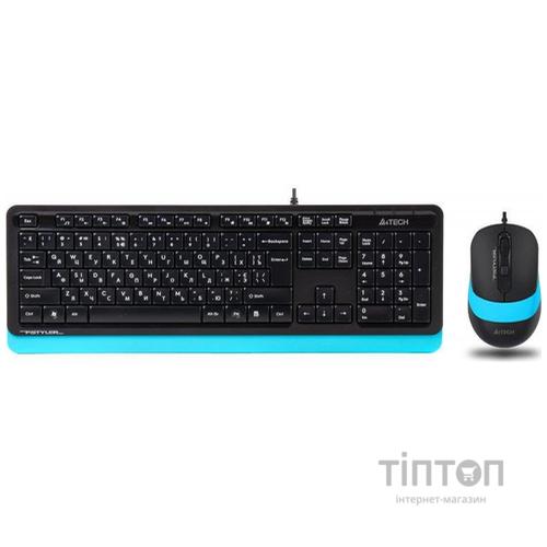 Комплект (клавиатура, мышь) A4Tech F1010 Black/Blue USB