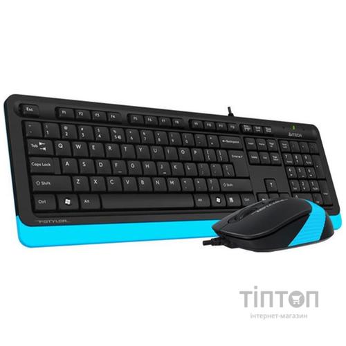 Комплект (клавиатура, мышь) A4Tech F1010 Black/Blue USB