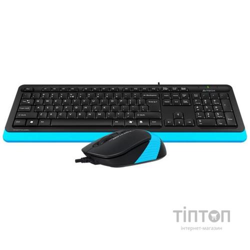 Комплект (клавиатура, мышь) A4Tech F1010 Black/Blue USB