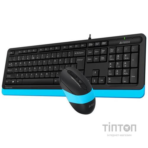 Комплект (клавиатура, мышь) A4Tech F1010 Black/Blue USB