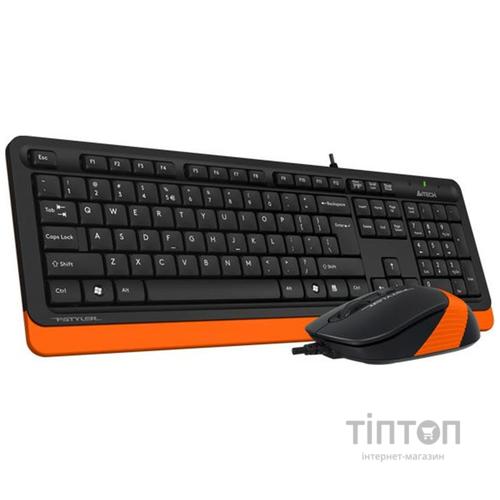 Комплект (клавиатура, мышь) A4Tech F1010 Black/Orange USB