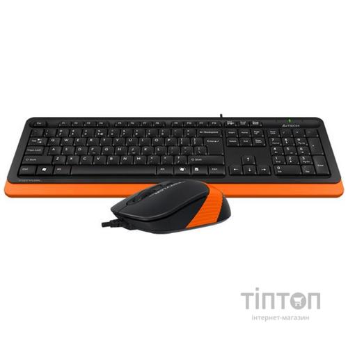 Комплект (клавиатура, мышь) A4Tech F1010 Black/Orange USB