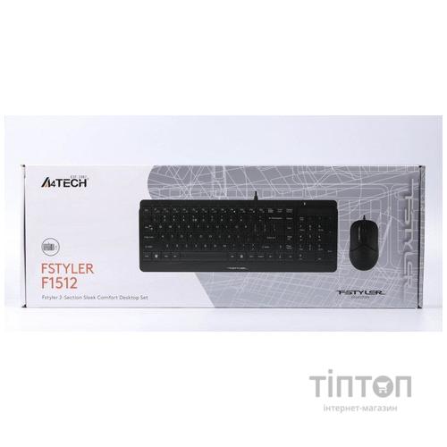 Комплект (клавиатура, мышь) A4Tech F1512 Black USB