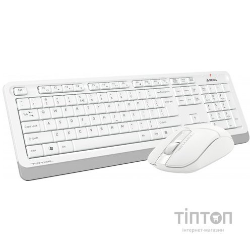 Комплект (клавиатура, мышь) беспроводной A4Tech FG1012 White USB