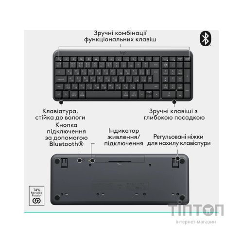 Комплект Logitech MK250 Bluetooth UA Graphite (920-013823)