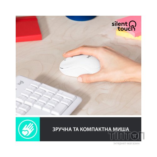 Комплект Logitech MK295 Silent UA Off-White (920-009824)