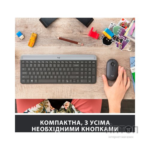 Комплект Logitech MK470 Slim Wireless UA Graphite (920-009204)