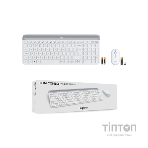 Комплект Logitech MK470 Slim Wireless UA Off-White (920-009205)