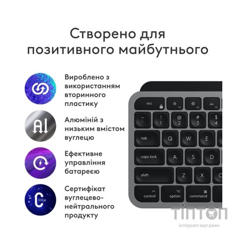 Комплект Logitech MX Keys S Combo для MAC Bluetooth/Wireles UA Space Grey (920-012845)