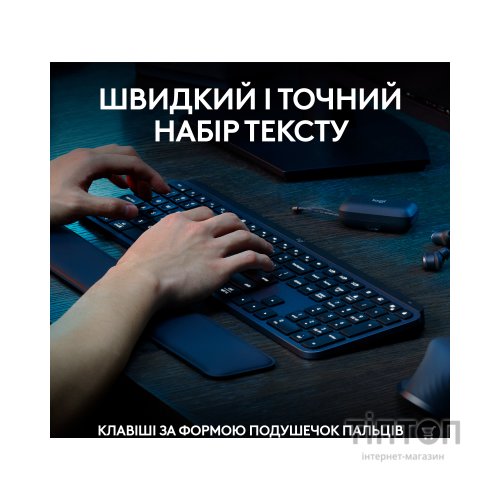 Комплект Logitech MX Keys S Plus Palmrest Wireless UA Graphite (920-011614)