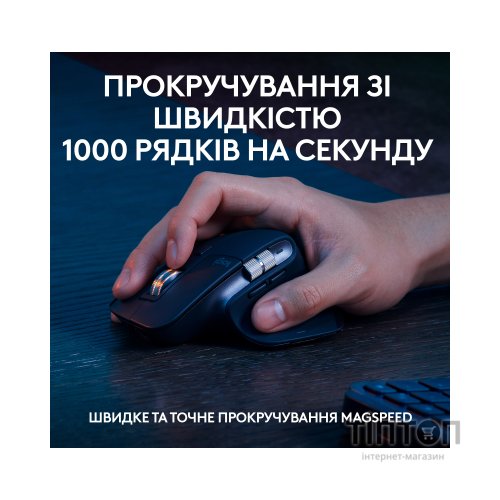Комплект Logitech MX Keys S Plus Palmrest Wireless UA Graphite (920-011614)