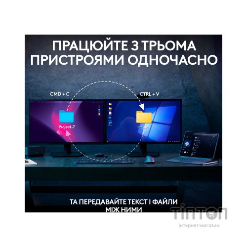 Комплект Logitech MX Keys S Plus Palmrest Wireless UA Graphite (920-011614)