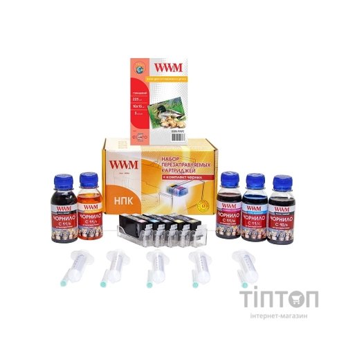 Комплект перезаправних картриджів WWM Canon iP4840/MG5140/5240