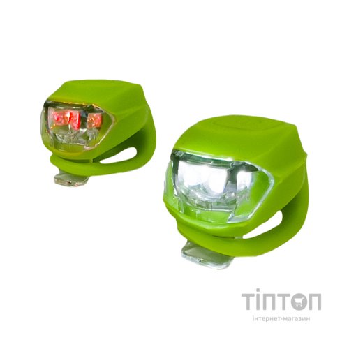 Комплект велофар Good Bike Silicone LED Green (92325Green-IS)