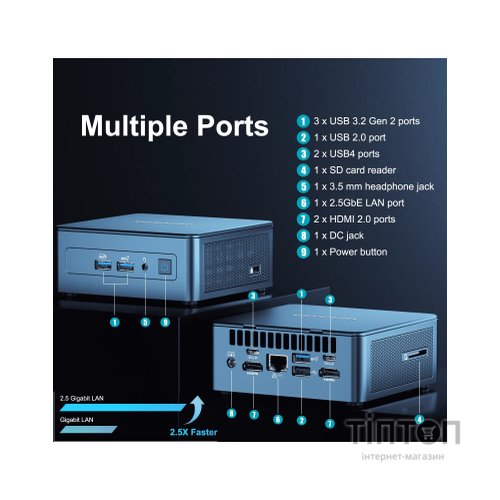 Комп'ютер GEEKOM Mini IT13 / i7-13620H, 32GB, SSD 1TB, WIN11 Pro (GMIT13i713620-321T-EU)