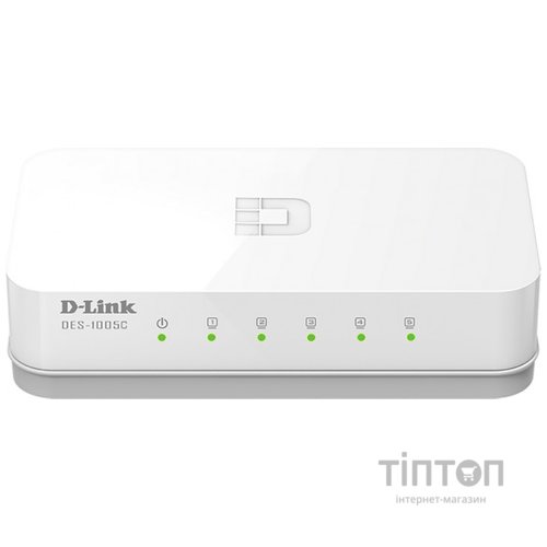 Комутатор D-Link DES-1005C 5-port Plastic Case WHITE
