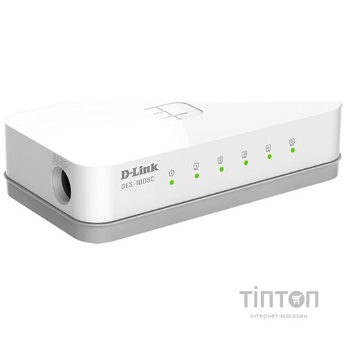 Комутатор D-Link DES-1005C 5-port Plastic Case WHITE