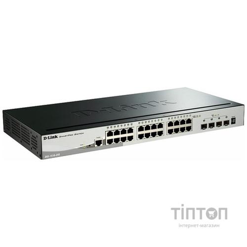 Комутатор D-Link DGS-1510-28X 24x1GE, 4xSFP+, стекові, SmartPro
