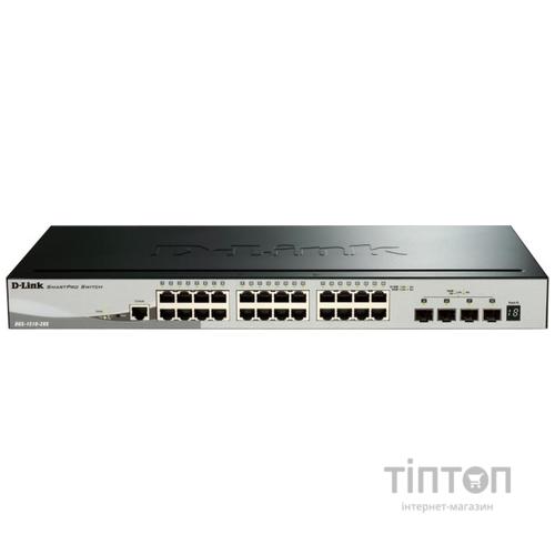 Комутатор D-Link DGS-1510-28X 24x1GE, 4xSFP+, стекові, SmartPro