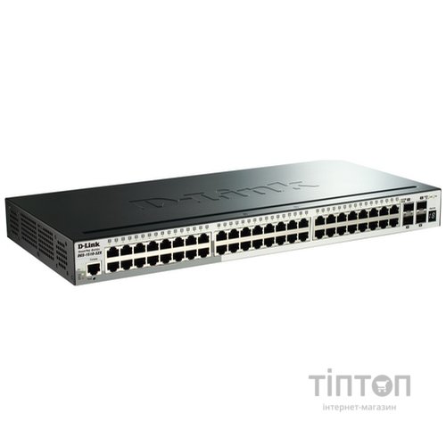 Комутатор D-Link DGS-1510-52X 48x1GE, 4xSFP+, стекові, SmartPro